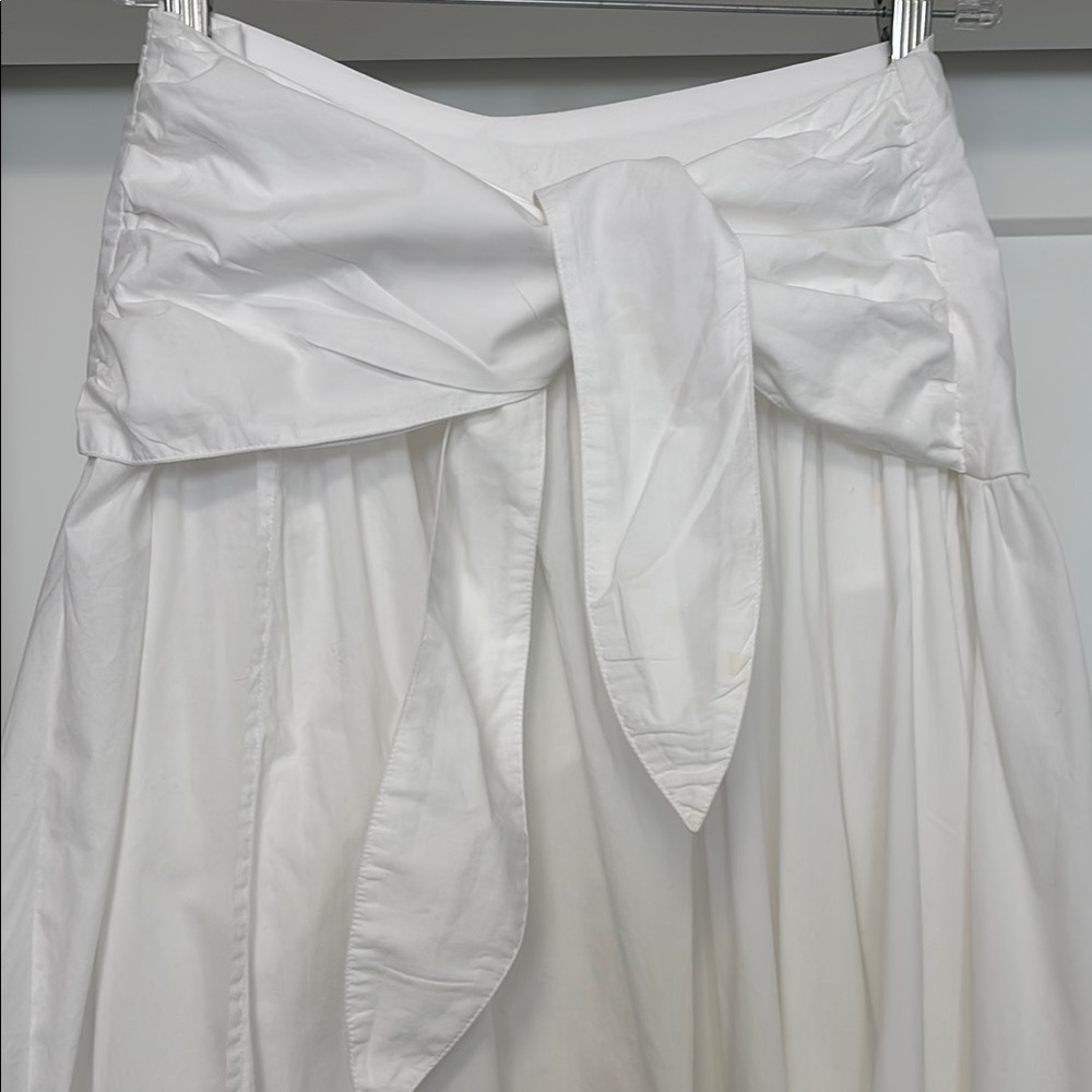 Anthropology Chic Asymmetrical White Cotton Skirt - Picture 4 of 8